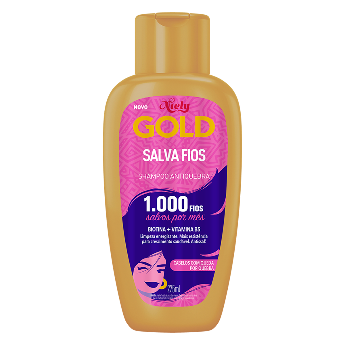 Shampoo Antiquebra Niely Gold Salva Fios 275ml