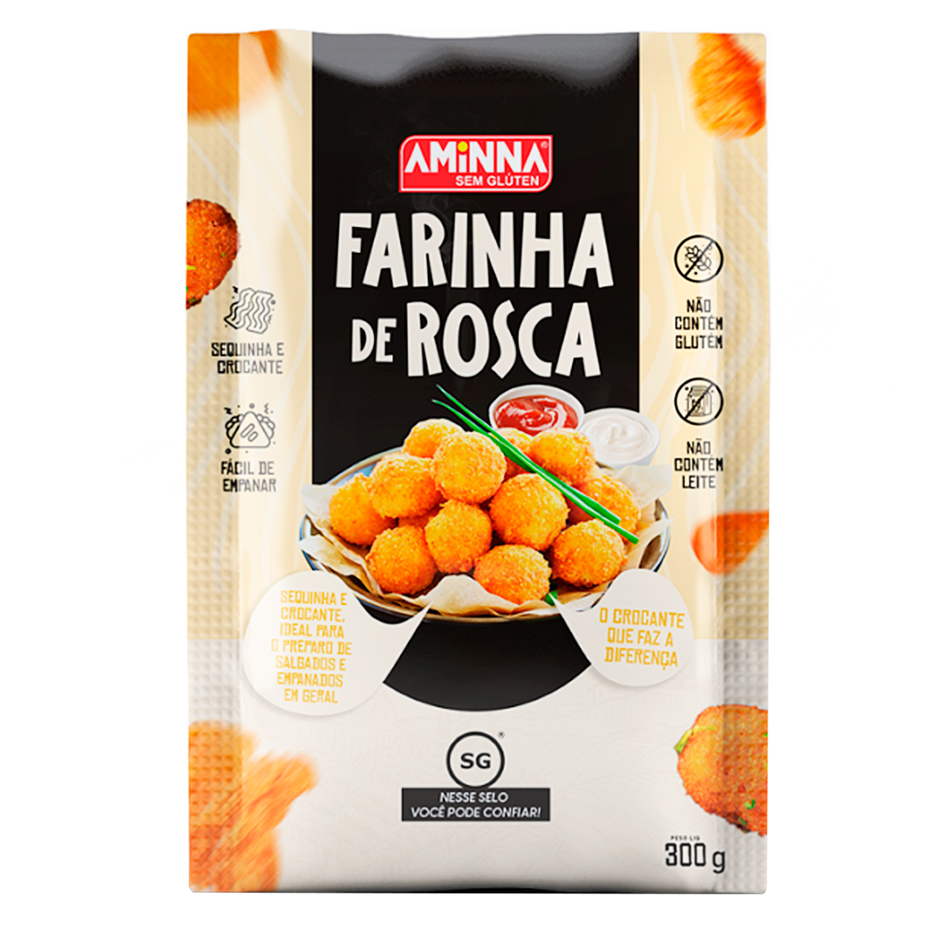 Farinha de Rosca Aminna Pacote 300g