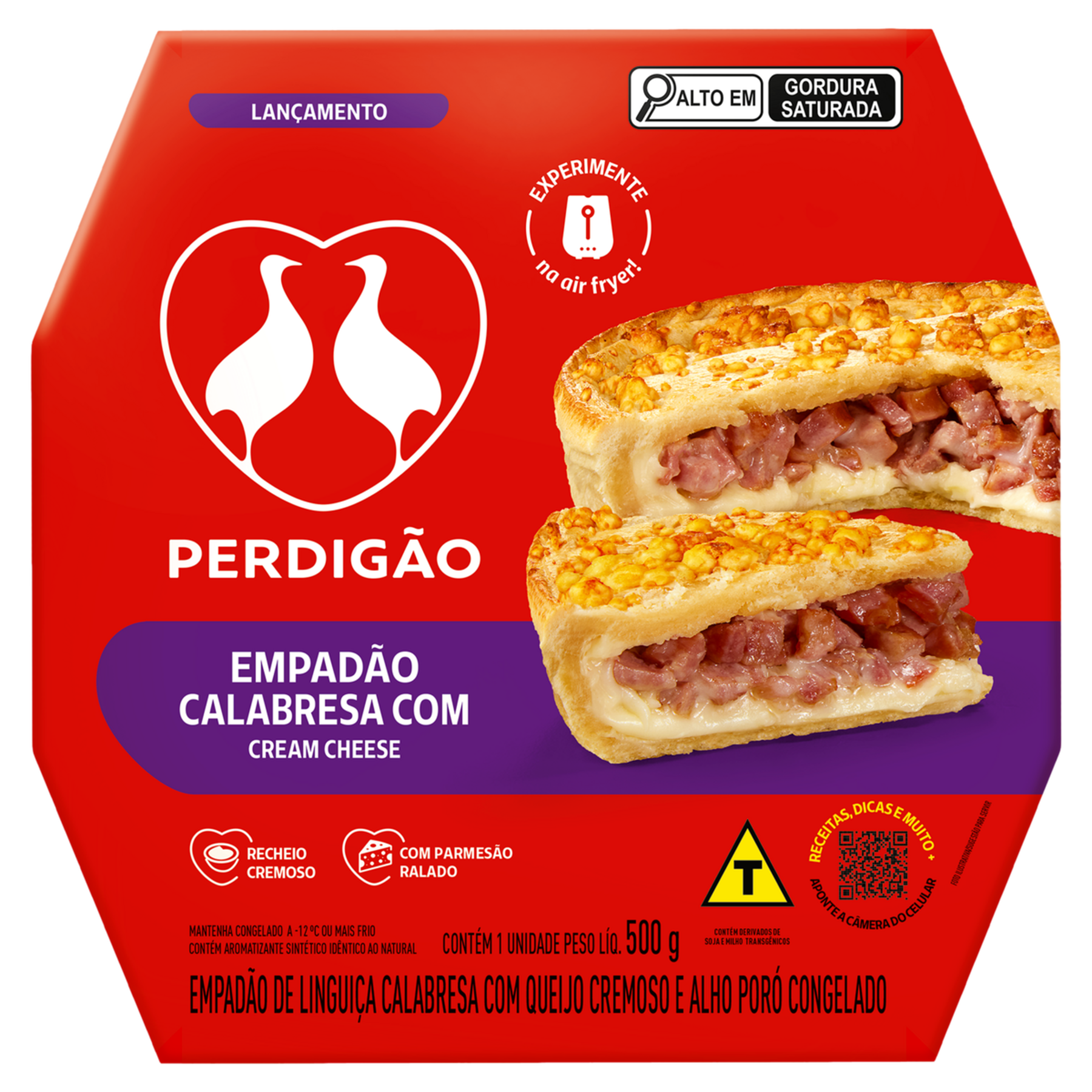 Empad&atilde;o Perdig&atilde;o Calabresa Caixa 500g