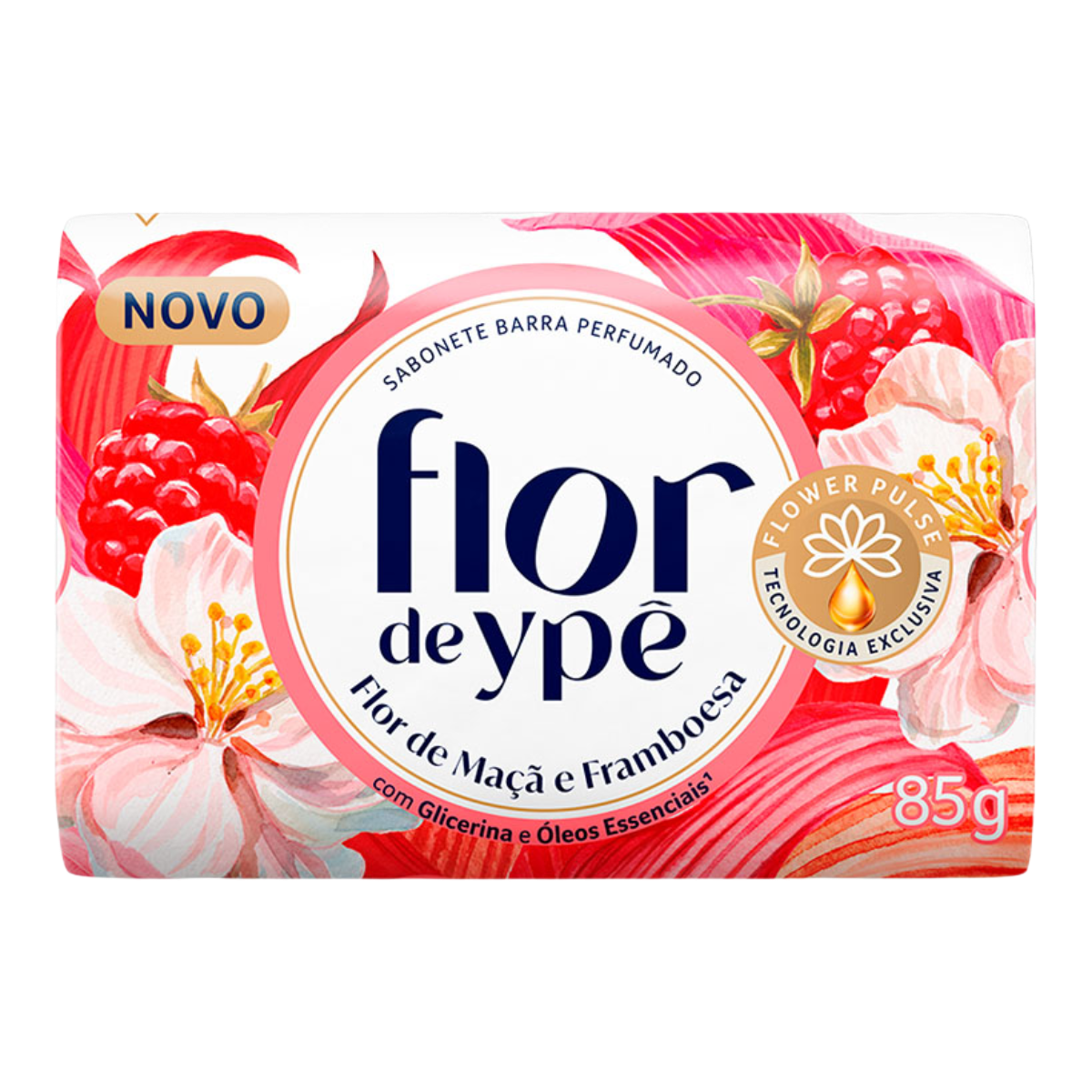 Sabonete em Barra Flor de Ma&ccedil;&atilde; e Framboesa Flor de Yp&ecirc; 85g