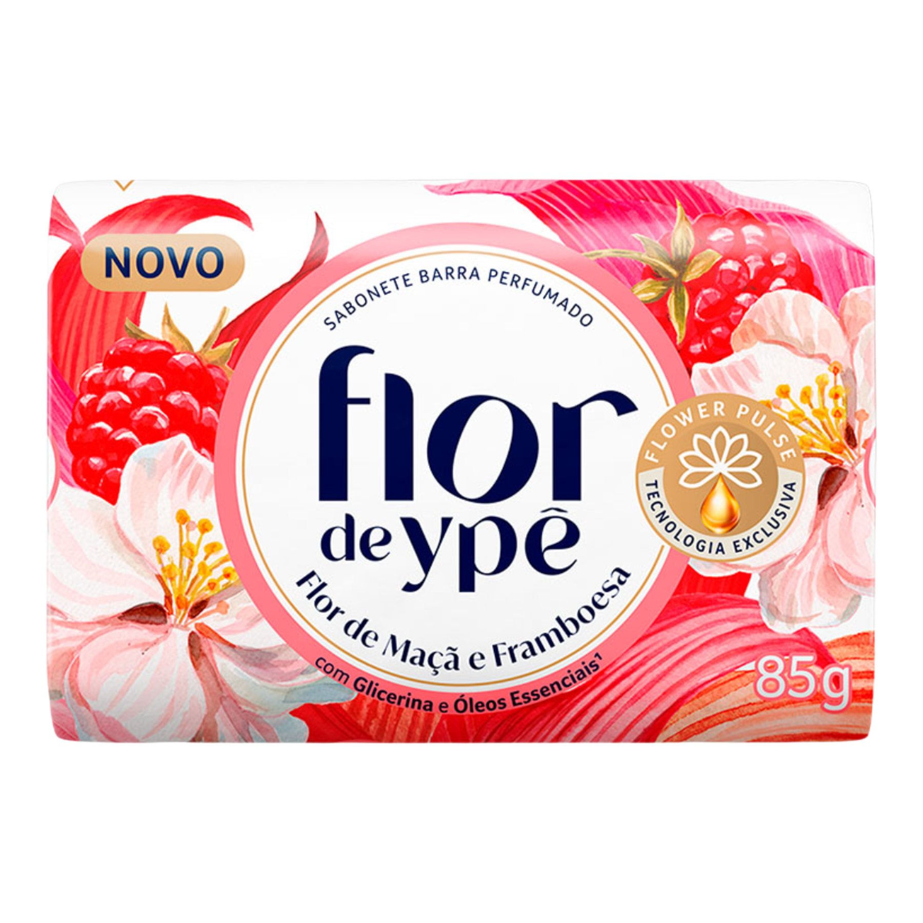 Sabonete Barra Flor de Yp&ecirc; Flor de Ma&ccedil;&atilde; e Framboesa Envolt&oacute;rio 85g&nbsp;