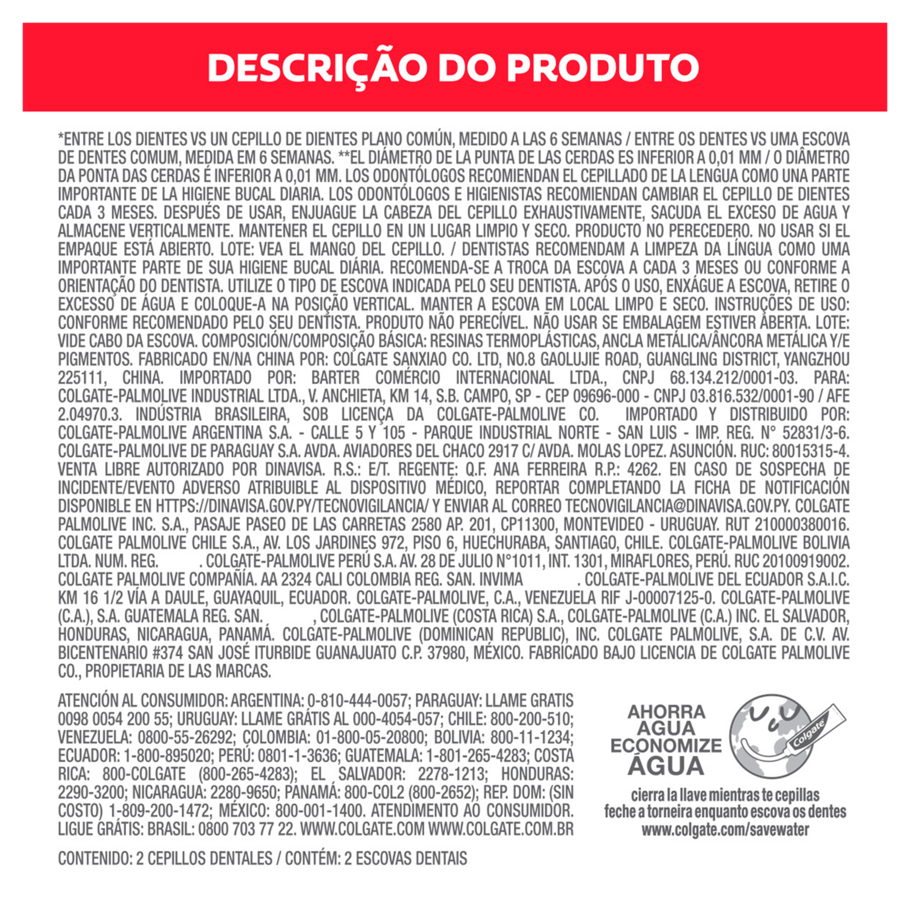 Escova Dental Ultramacia Slim Soft Gold Colgate C/2 Unidades&nbsp;