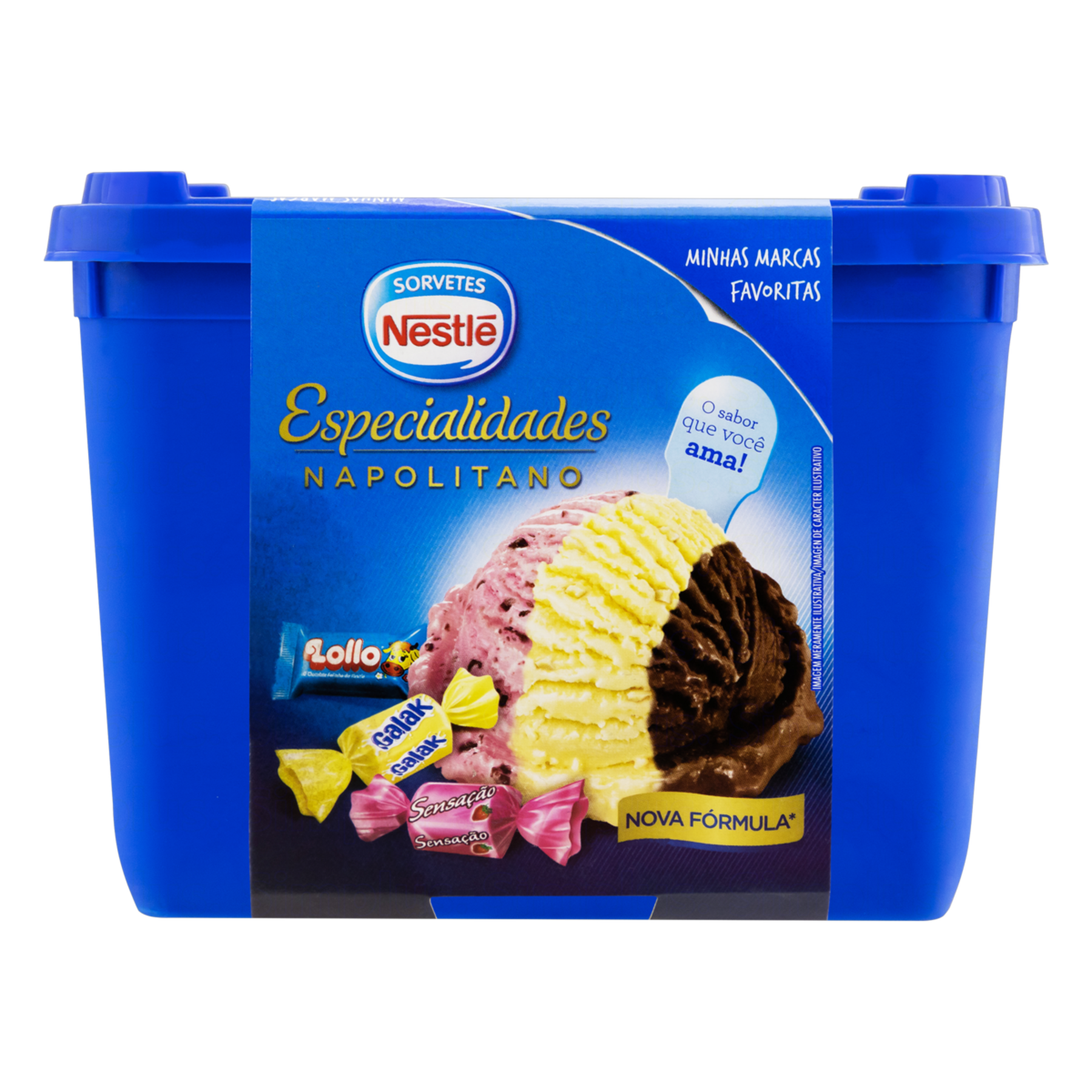 Sorvete Napolitano Especialidades Nestlé Pote 1,5l