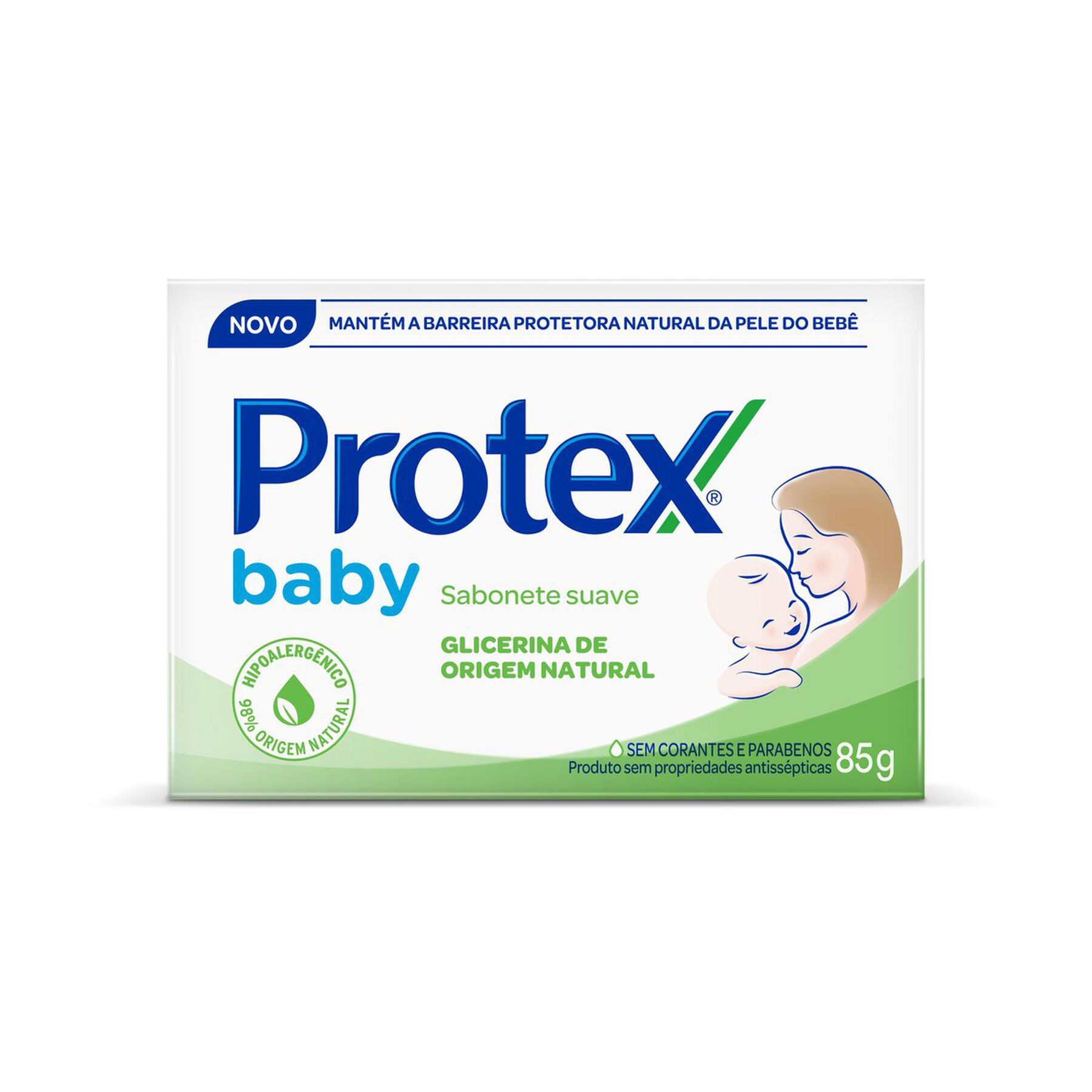 Sabonete em Barra Suave Glicerina Protex Baby Caixa 85g