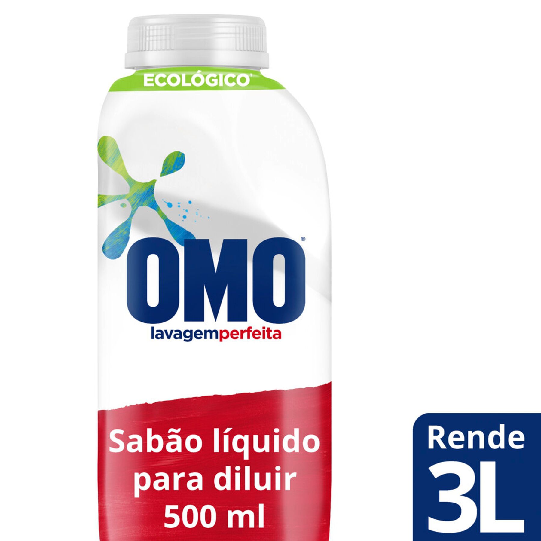 Sab&atilde;o L&iacute;quido Lava Roupas Concentrado Omo Lavagem Perfeita Para Diluir Frasco 500ml&nbsp;&nbsp;