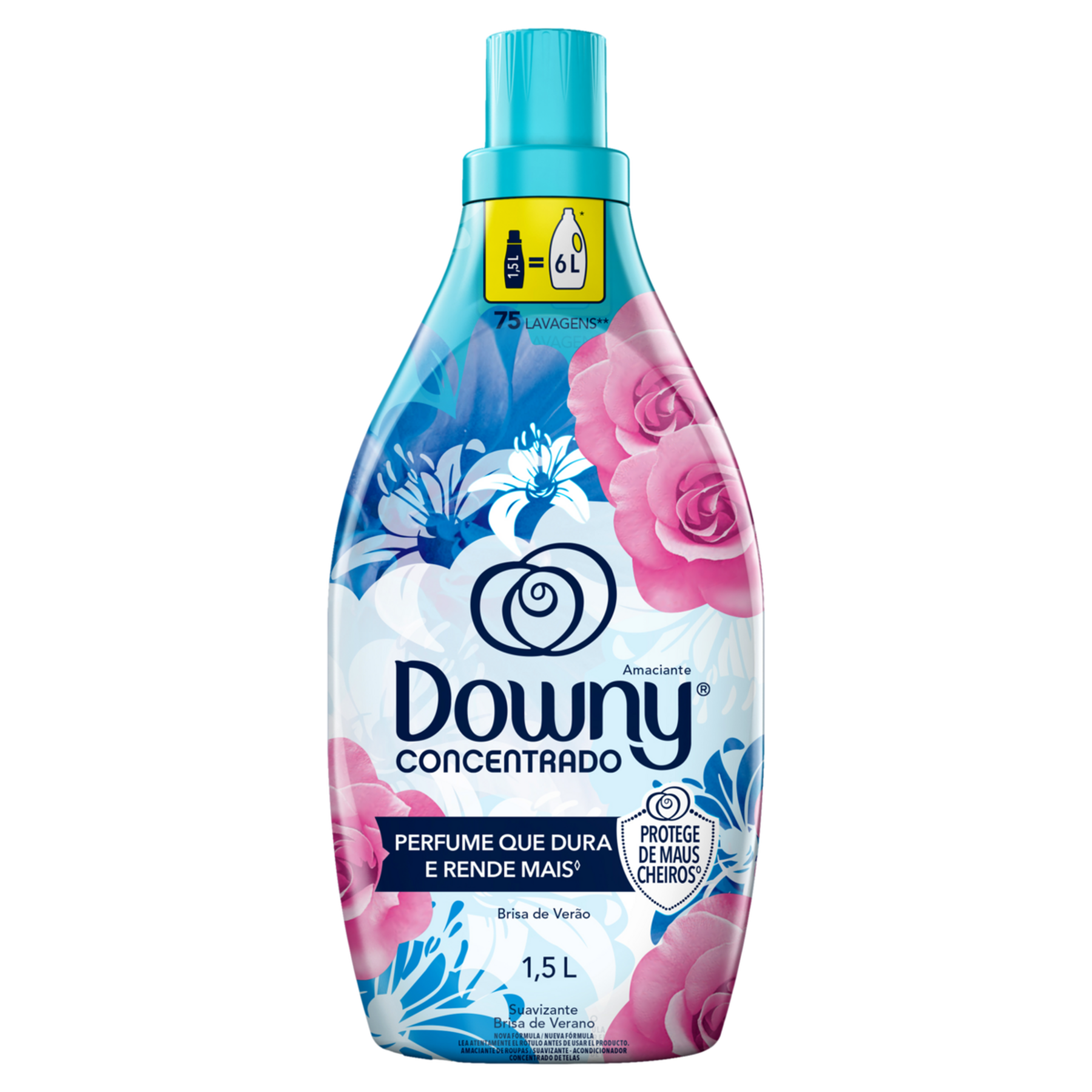 Amaciante de Roupa Concentrado Brisa de Ver&atilde;o Downy Frasco 1,5l