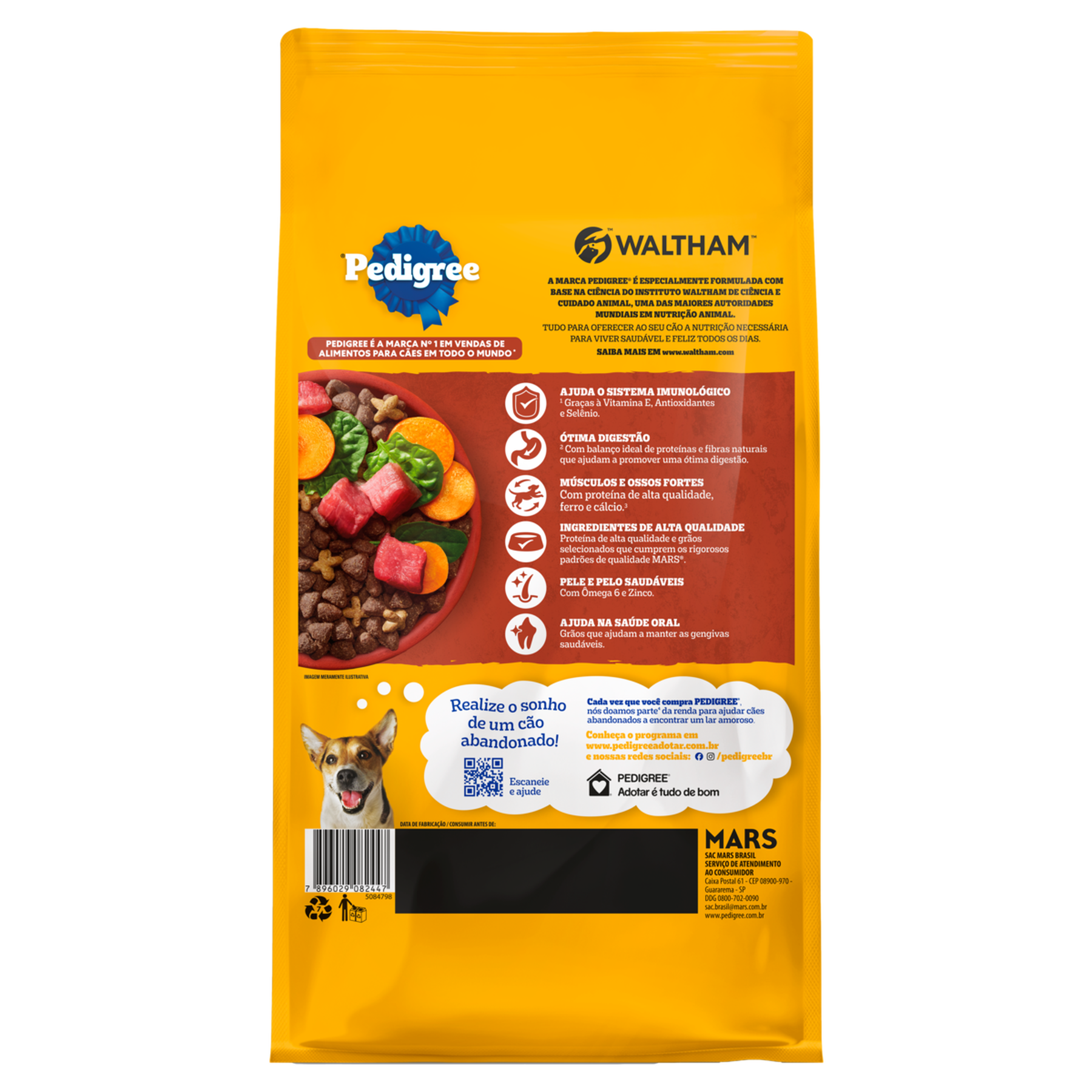 Alimento para C&atilde;es Adultos Ra&ccedil;as Minis e Pequenas Carne e Vegetais Pedigree Pacote 900g