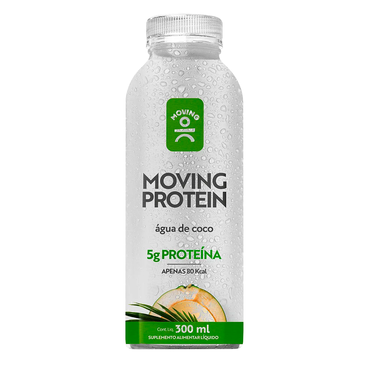 &Aacute;gua de Coco 5g Prote&iacute;na Moving Protein Garrafa 300ml
