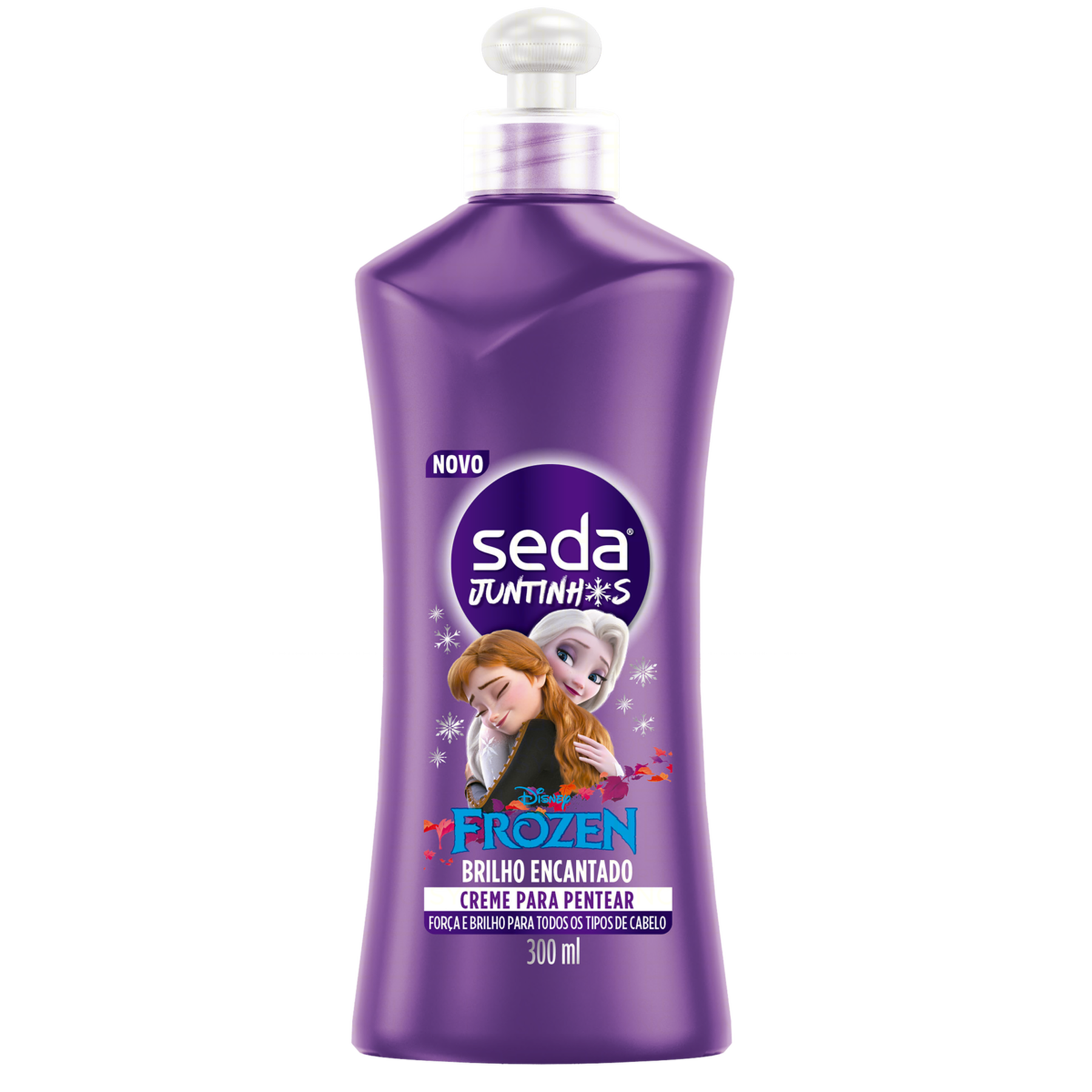 Creme para Pentear Infantil Frozen Brilho Encantado Seda Juntinhos Frasco 300ml