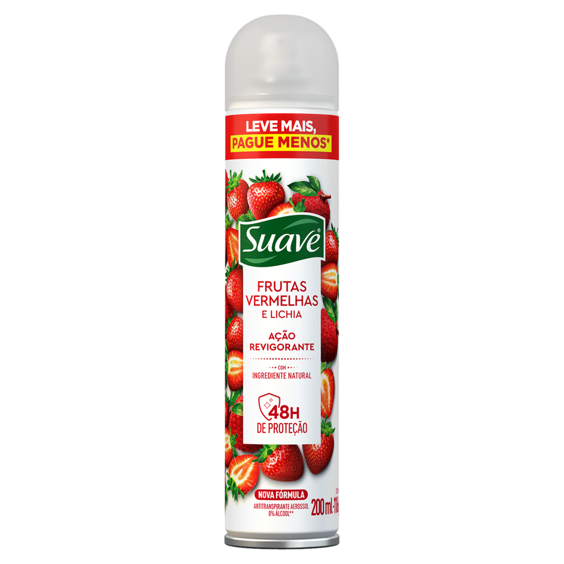 Desodorante Aerosol Suave Frutas Vermelhas e Lichia 200 ml