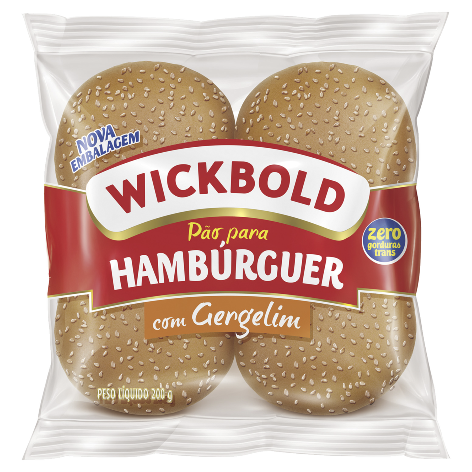 P&atilde;o para Hamb&uacute;rguer com Gergelim Wickbold Pacote 200g