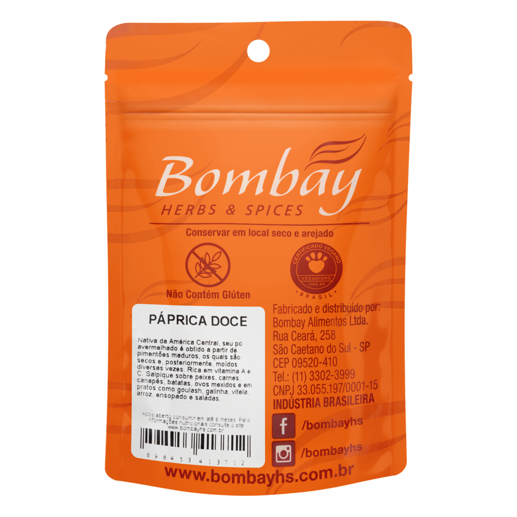 P&aacute;prica Doce Bombay Pouch 30g