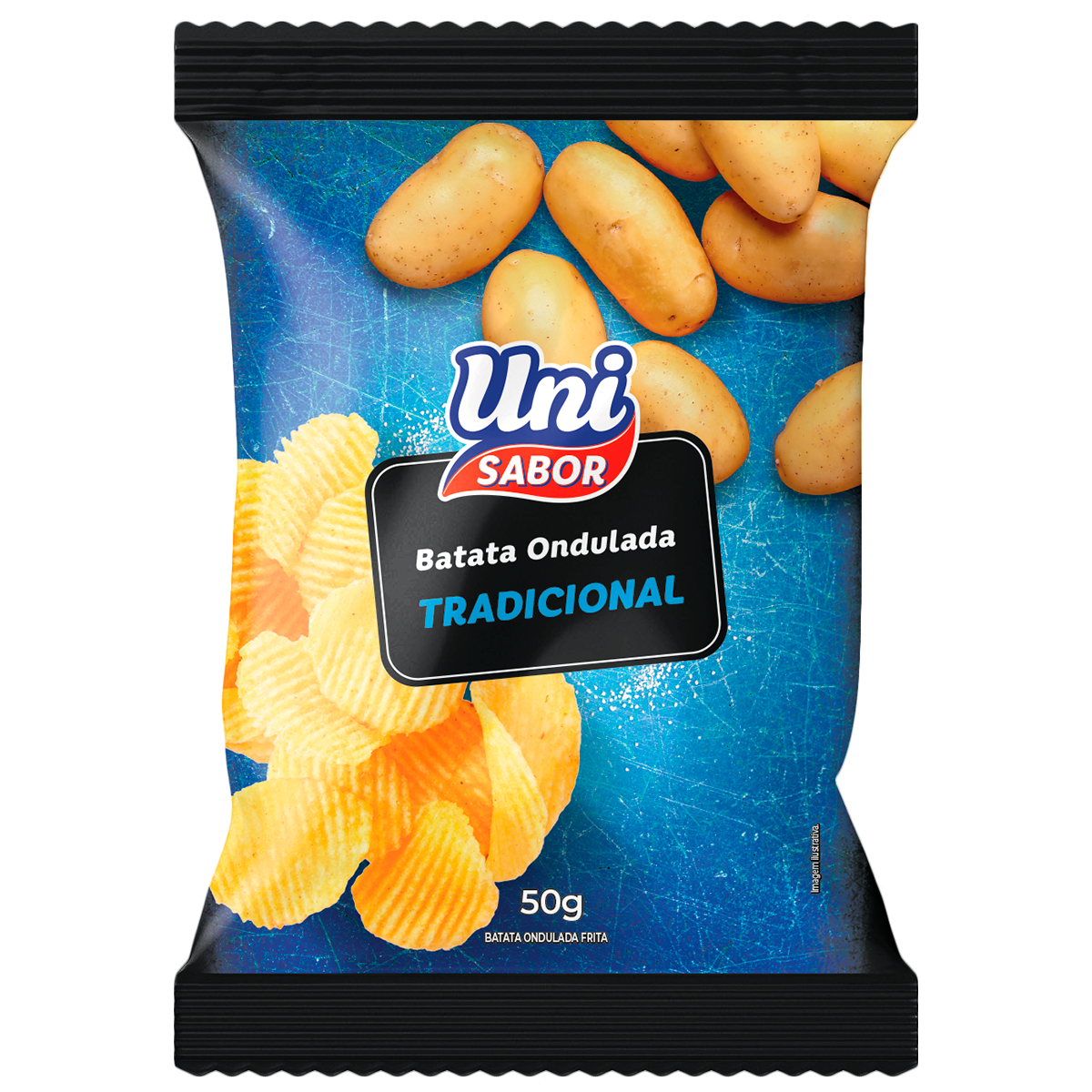 Batata Ondulada Tradicional Uni Sabor 50g