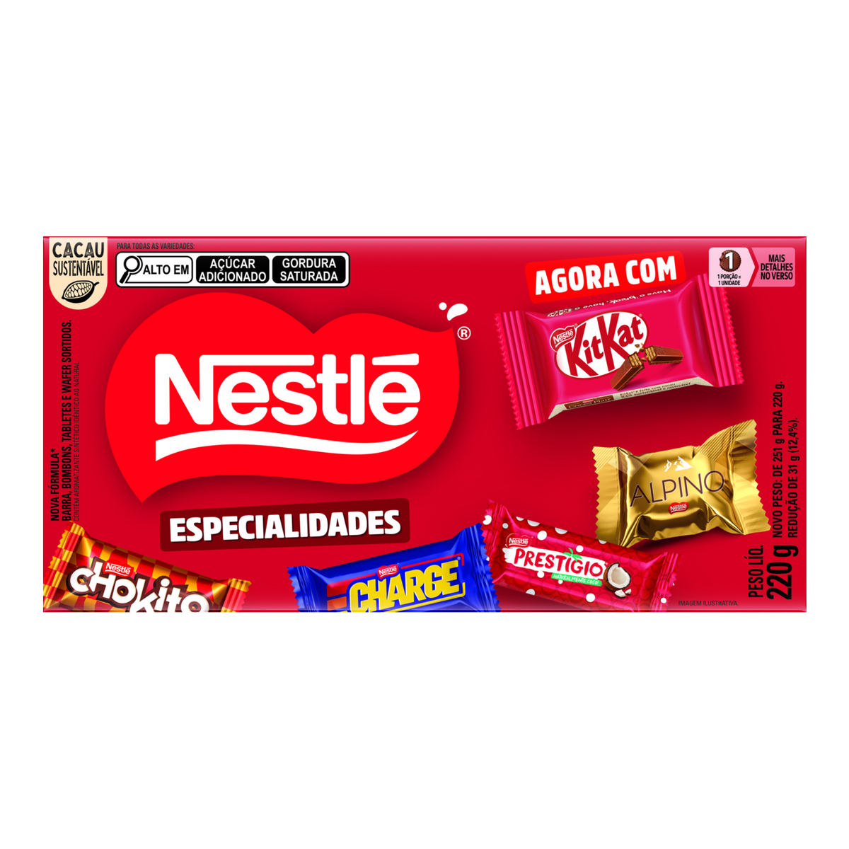 Bombom Sortido Especialidades Nestl&eacute; Caixa 220g