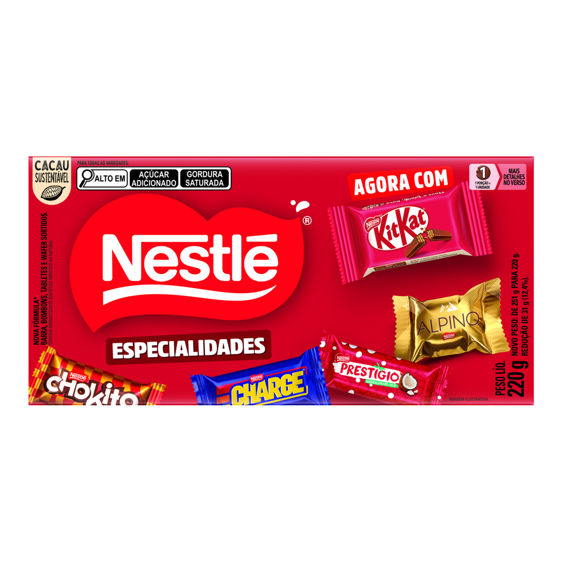 Bombom Sortido Especialidades Nestl&eacute; Caixa 220g