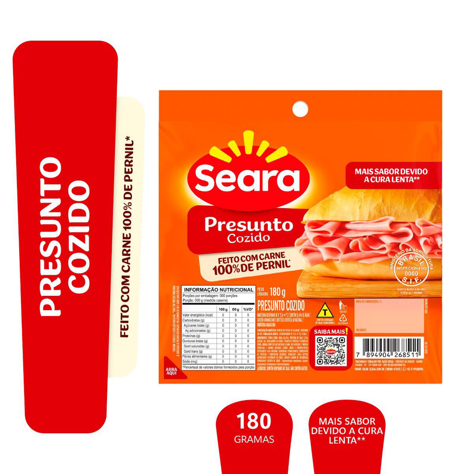 Presunto fatiado Seara 180g