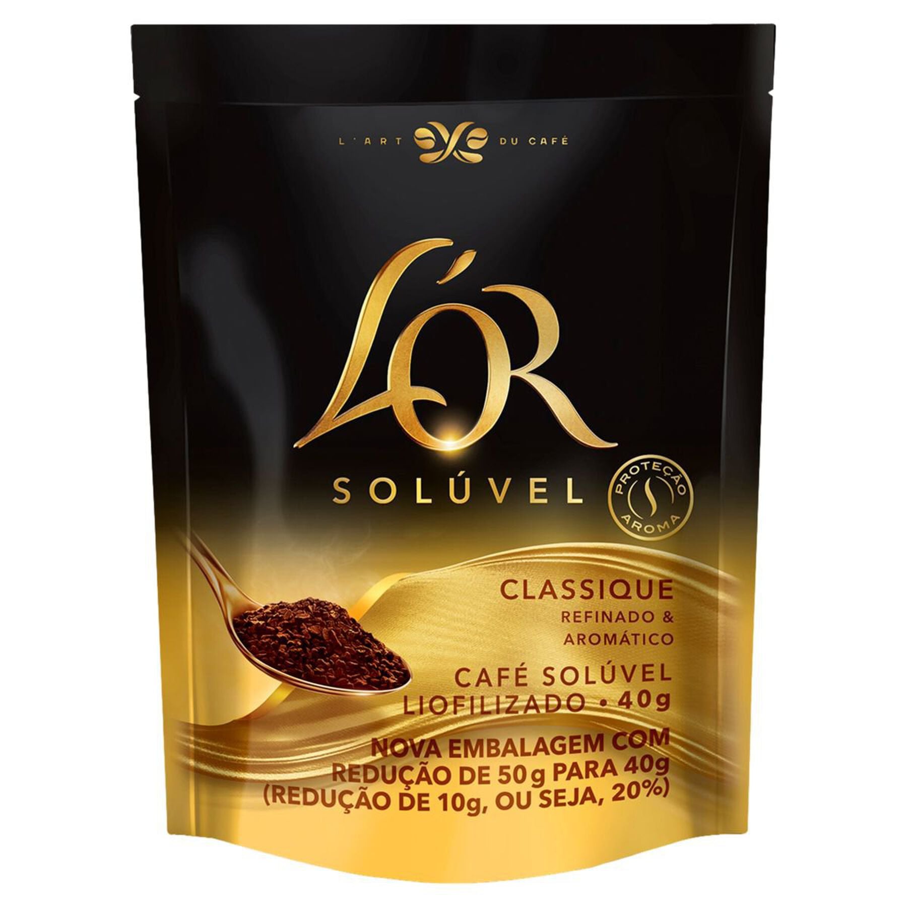 Caf&eacute; Sol&uacute;vel Liofilizado Classique L'or Sach&ecirc; 40g