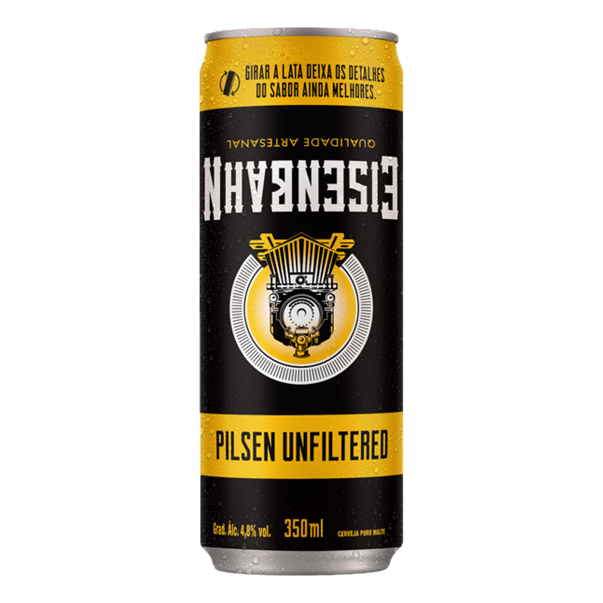 Cerveja Pilsen Unfiltered Puro Malte Eisenbahn Lata 350ml
