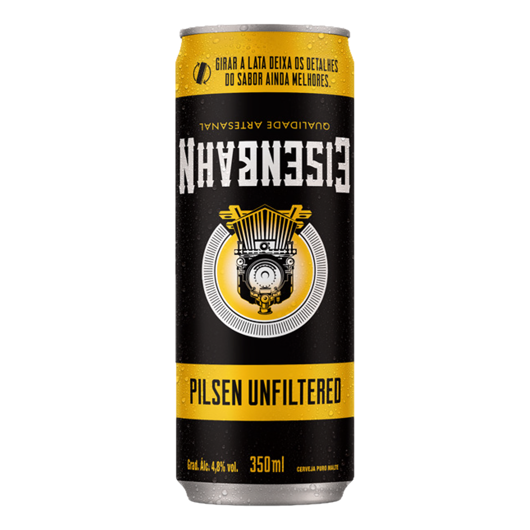 Cerveja Pilsen Unfiltered Puro Malte Eisenbahn Lata 350ml