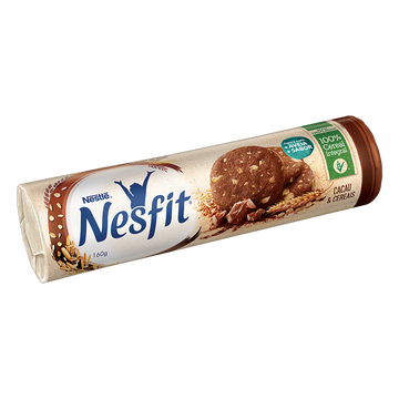 Biscoito Integral Cacau & Cereais Nestlé Nesfit Pacote 160g