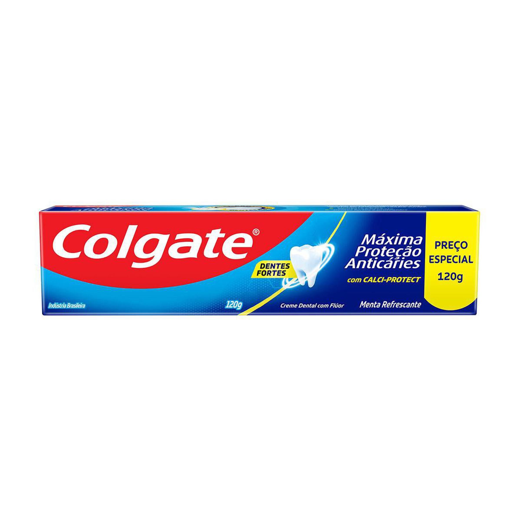 Creme Dental Menta Refrescante M&aacute;xima Prote&ccedil;&atilde;o Antic&aacute;ries Colgate Caixa 120g&nbsp;