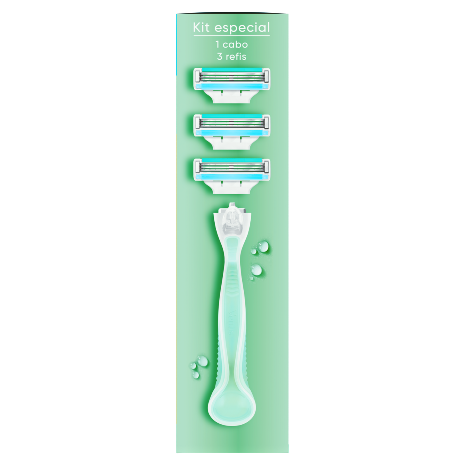 Kit 1 Aparelho Recarreg&aacute;vel + 3 Cargas para Barbear Gillette Venus