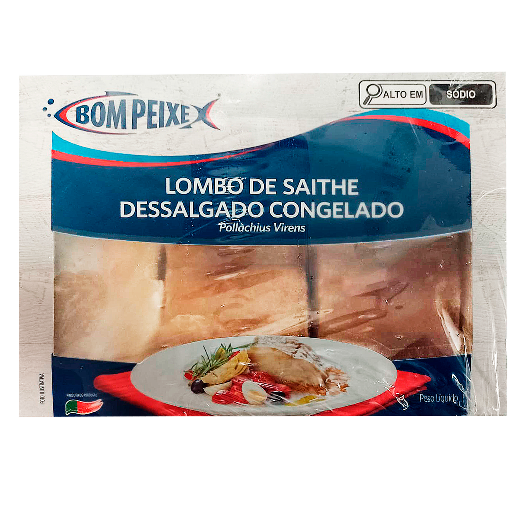 Lombo de Saithe Dessalgado Congelado Bom Peixe Caixa 800g