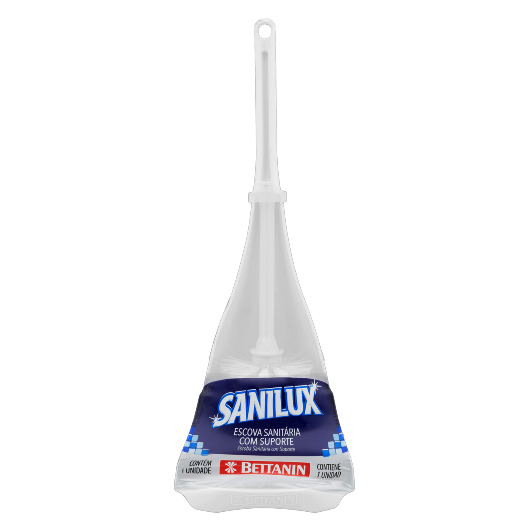 Escova Sanitária com Suporte Branca Sanilux