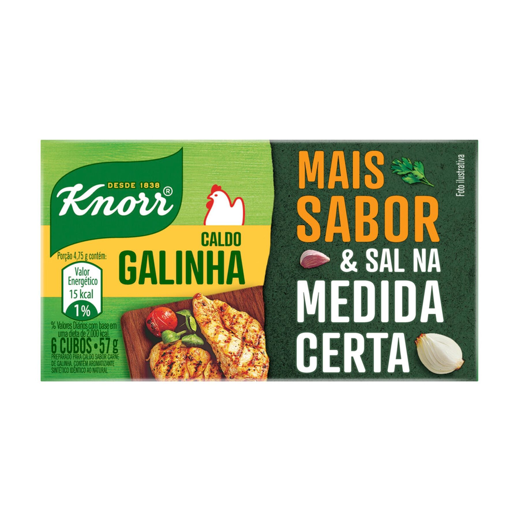 Caldo em Tablete Galinha Knorr Caixa 57g 6 Unidades