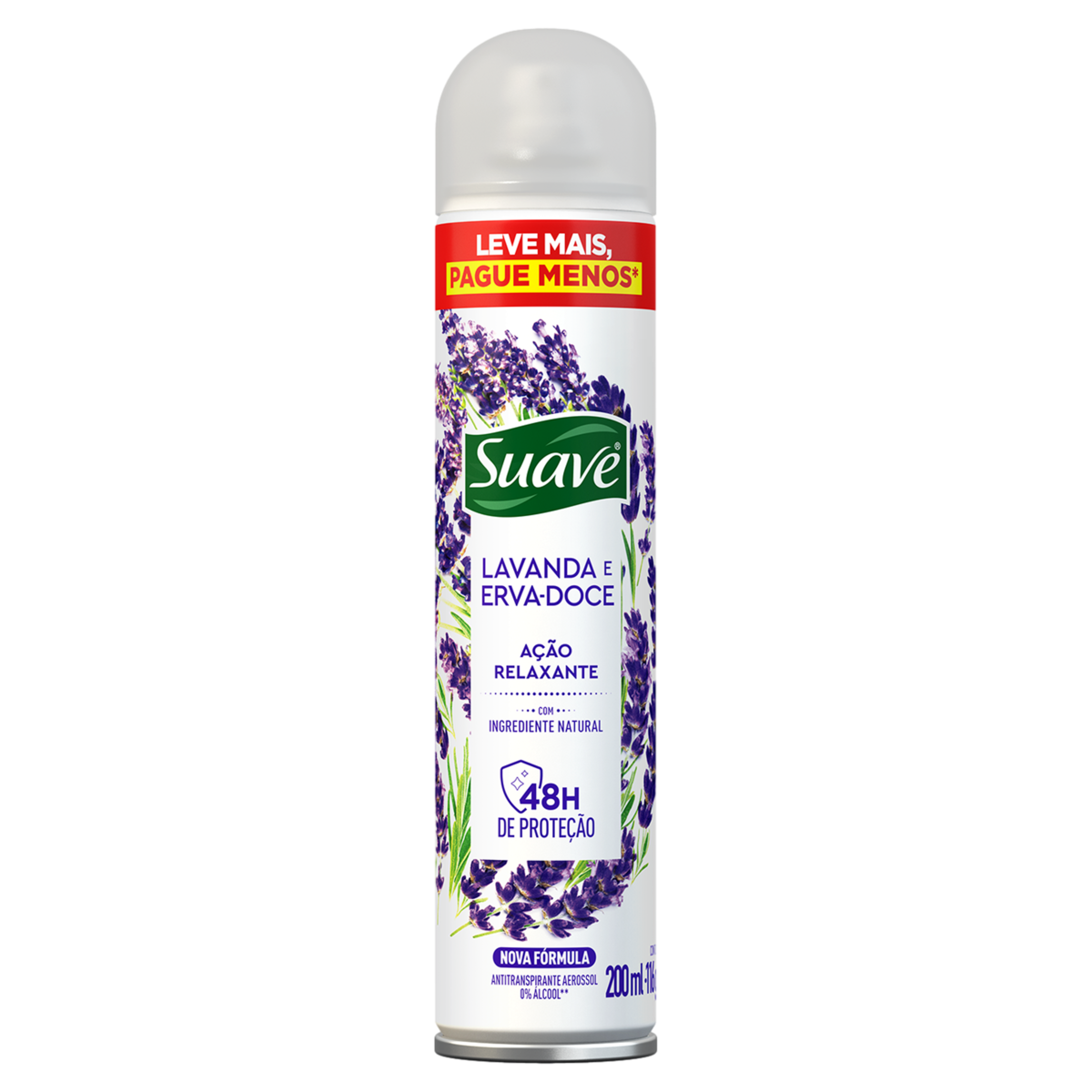 Antitranspirante Aerossol Lavanda e Erva-Doce Suave 200ml - Embalagem Leve Mais Pague Menos
