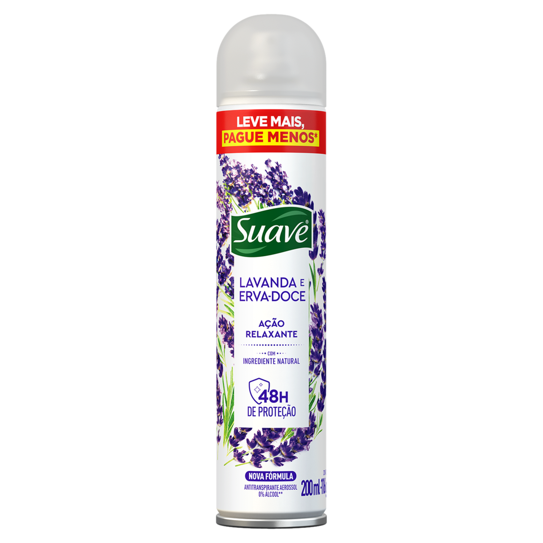 Antitranspirante Aerossol Lavanda e Erva-Doce Suave 200ml - Embalagem Leve Mais Pague Menos