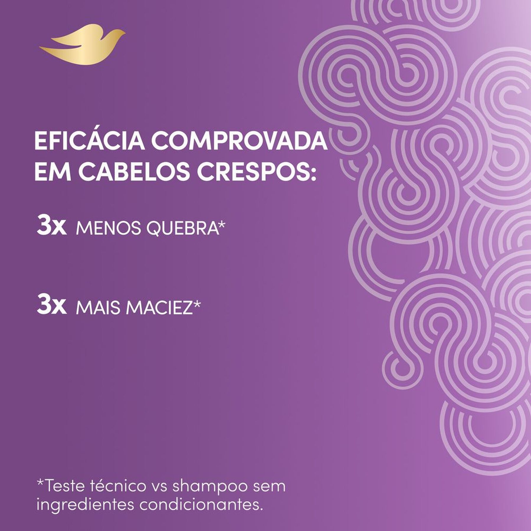 Shampoo Texturas Reais Crespos Dove Frasco 355ml