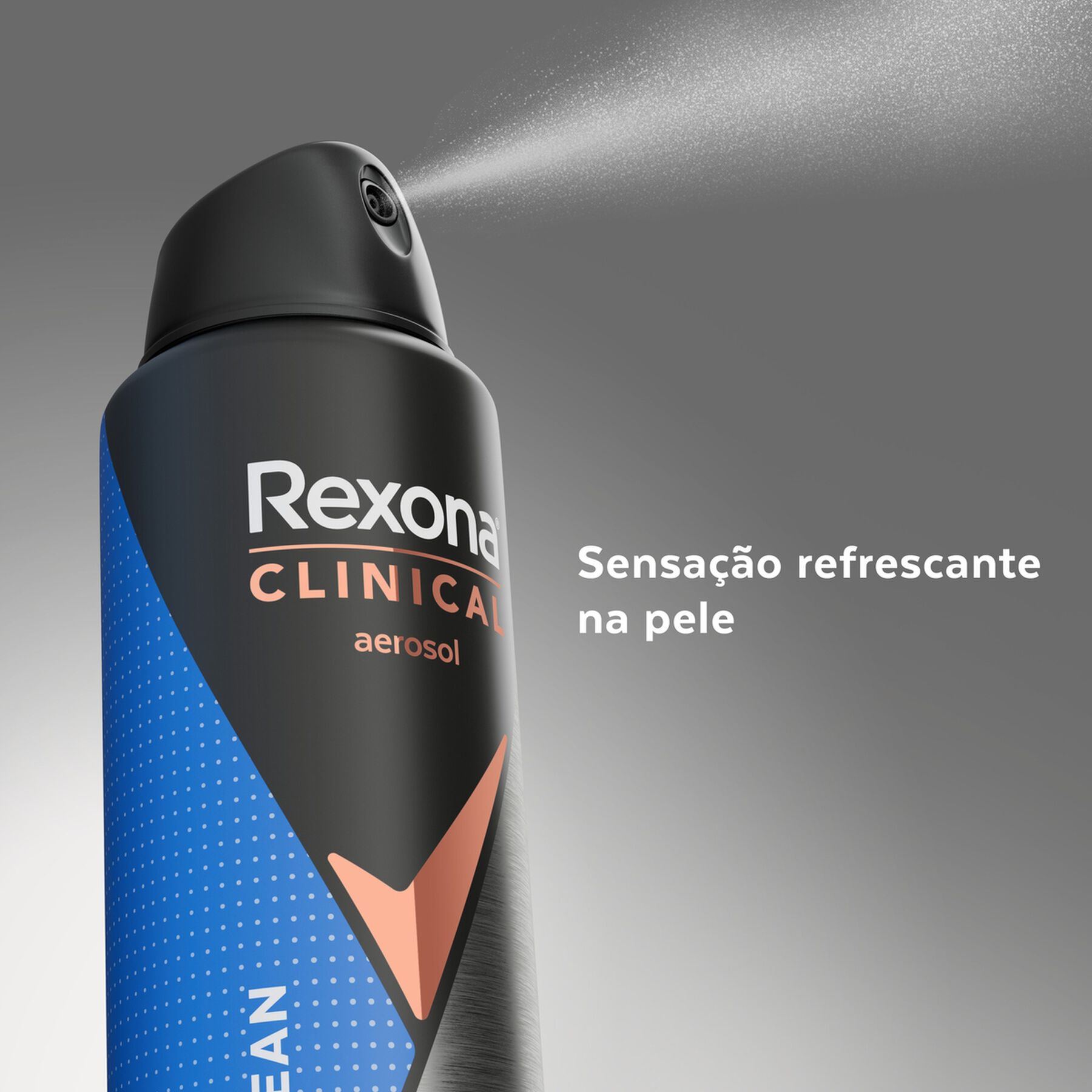 Antitranspirante Aerossol Clean Rexona Clinical Men 150ml
