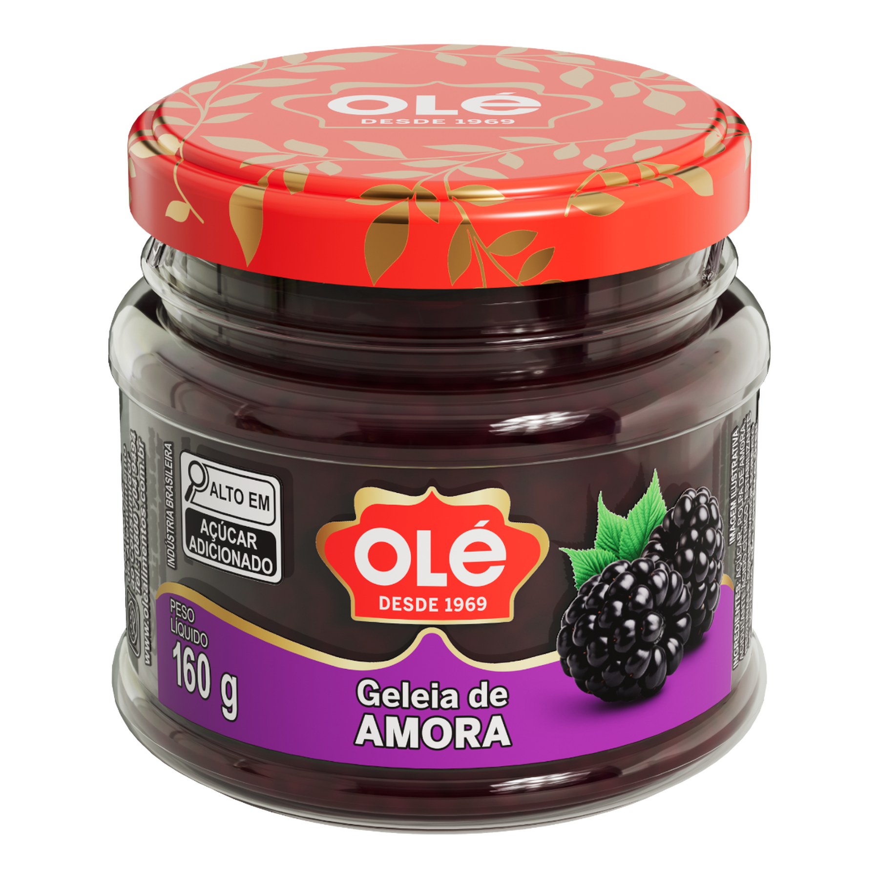 Geleia de Amora Ol&eacute; Vidro 160g