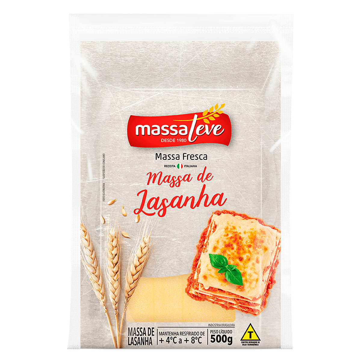 Massa de Lasanha Massa Leve 500g