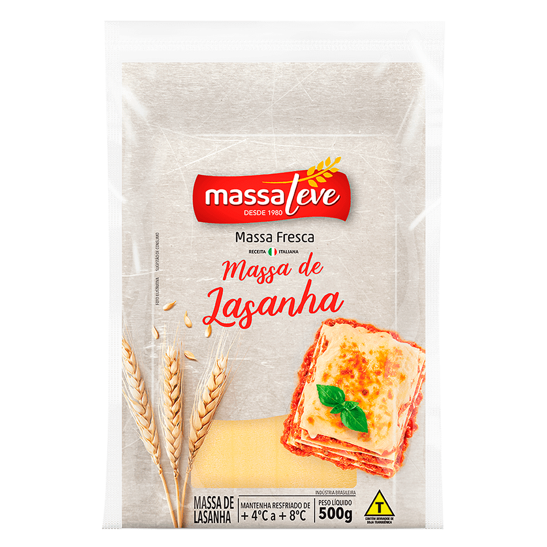 Massa de Lasanha Massa Leve 500g