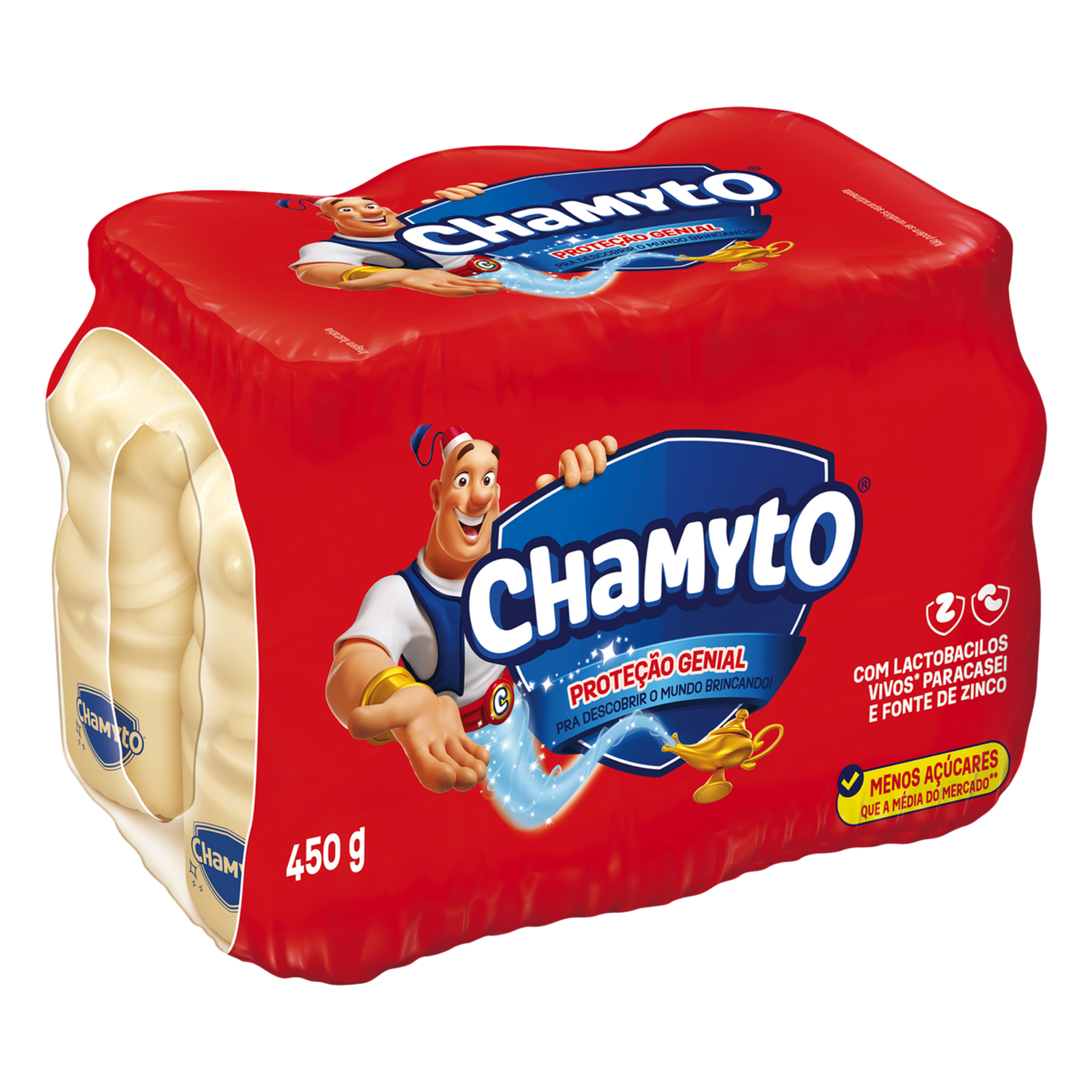 Leite Fermentado Desnatado Chamyto Nestlé Frasco 450g C/6 Unidades