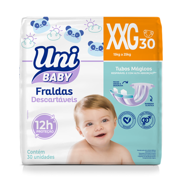 Fralda Uni Baby Tam. XXG C/30