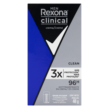 Antitranspirante Creme Clean Rexona Clinical Men 48g