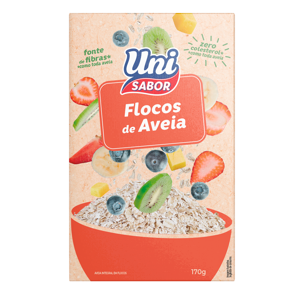 Flocos de Aveia Uni Sabor Caixa 170g