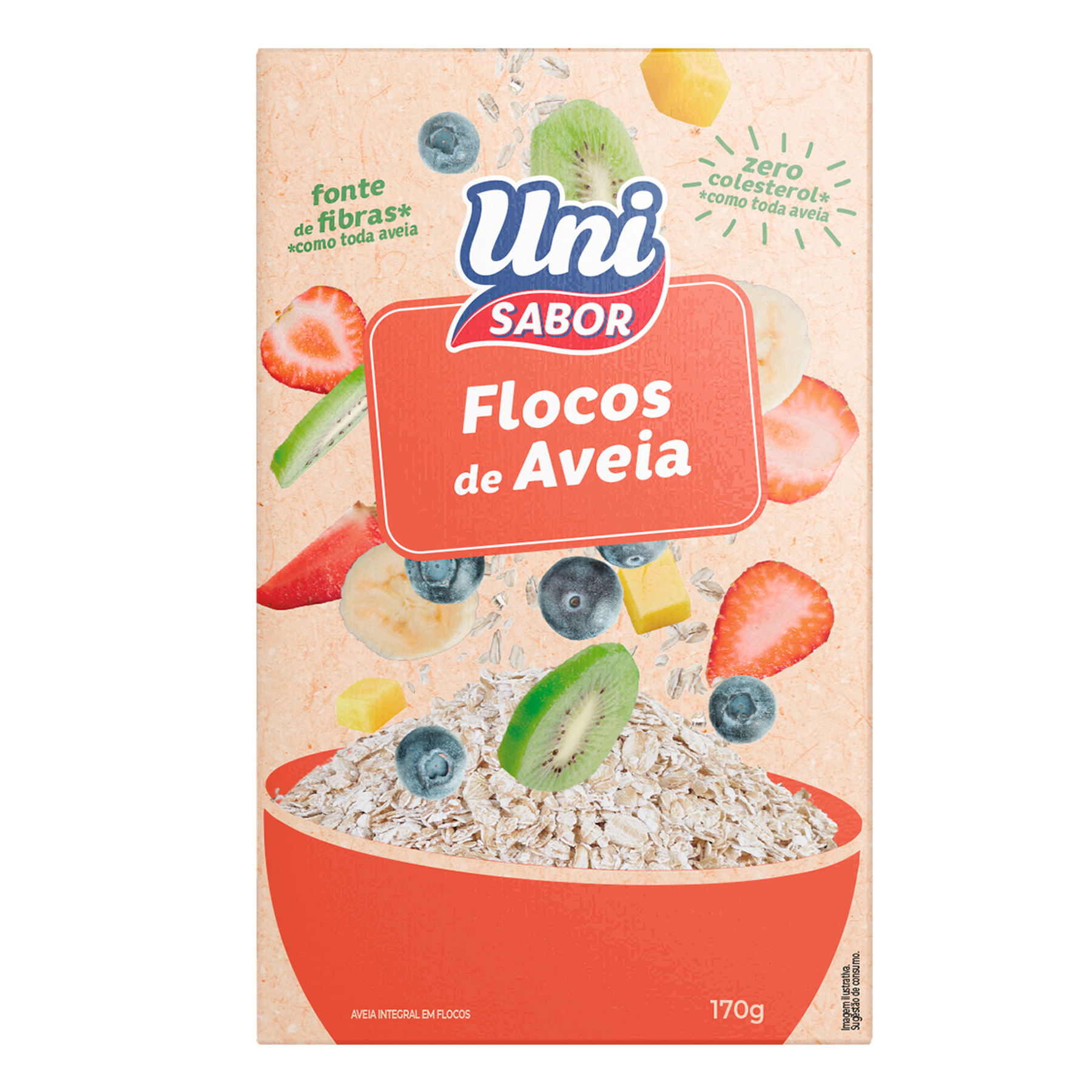 Flocos de Aveia Uni Sabor Caixa 170g