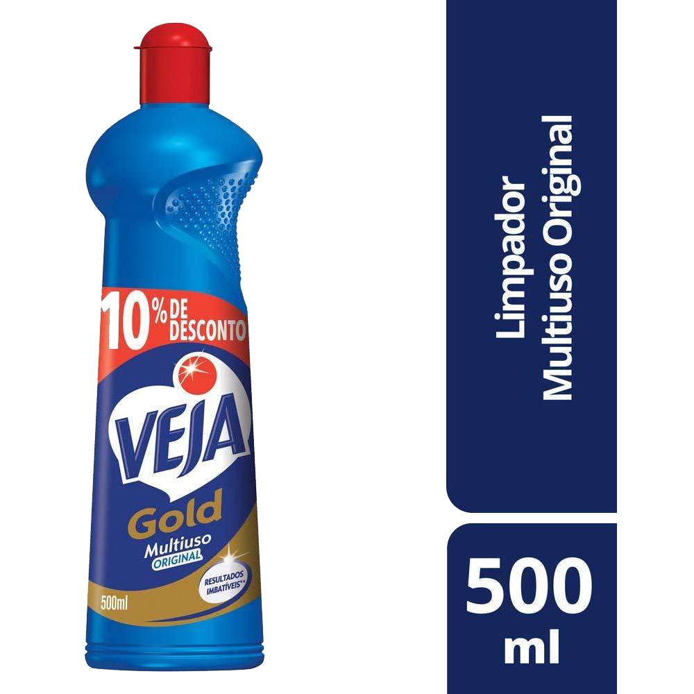 Limpador Multiuso Original Veja Gold Squeeze 500ml Gr&aacute;tis 10% de Desconto