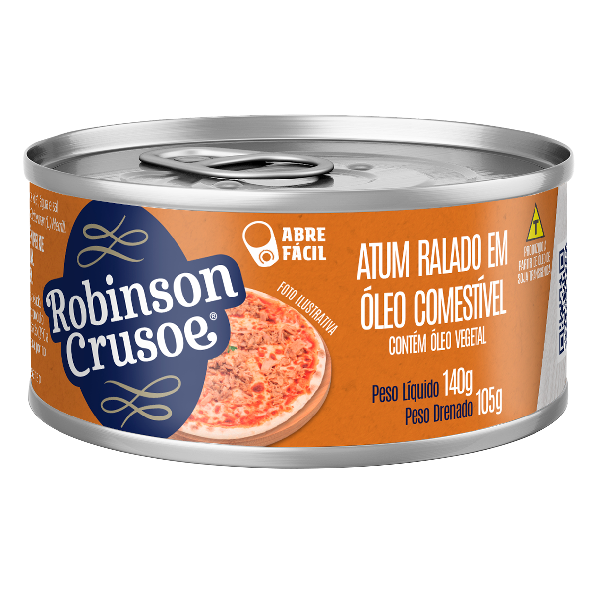 Atum Ralado em &Oacute;leo Robinson Crusoe Lata 105g