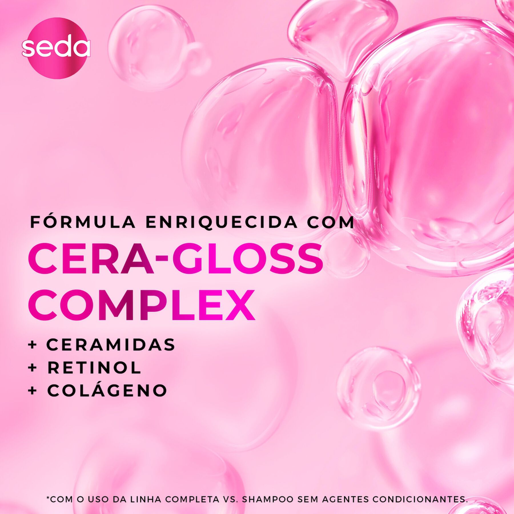 Shampoo Brilho Ceramidas Seda Frasco 325ml