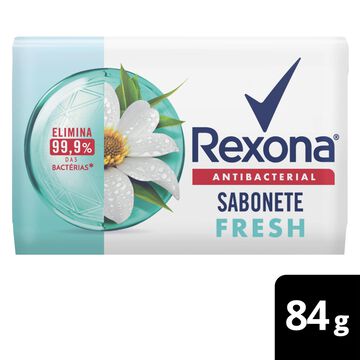 Sabonete em Barra Antibacterial Fresh Rexona Cartucho 84g