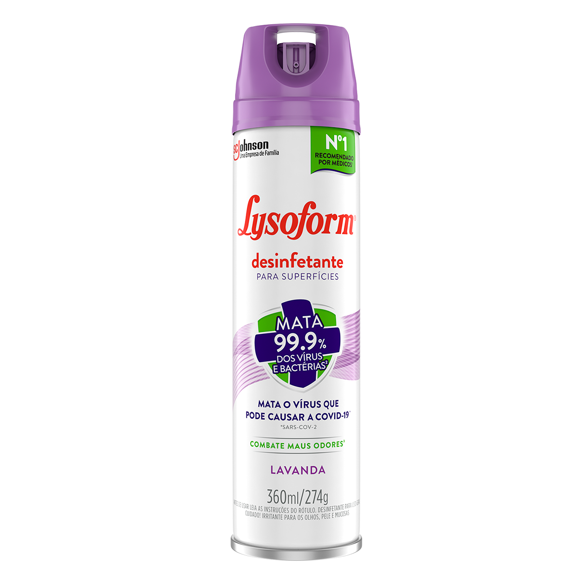 Desinfetante Uso Geral Bactericida Spray Lavanda Lysoform Frasco 360ml