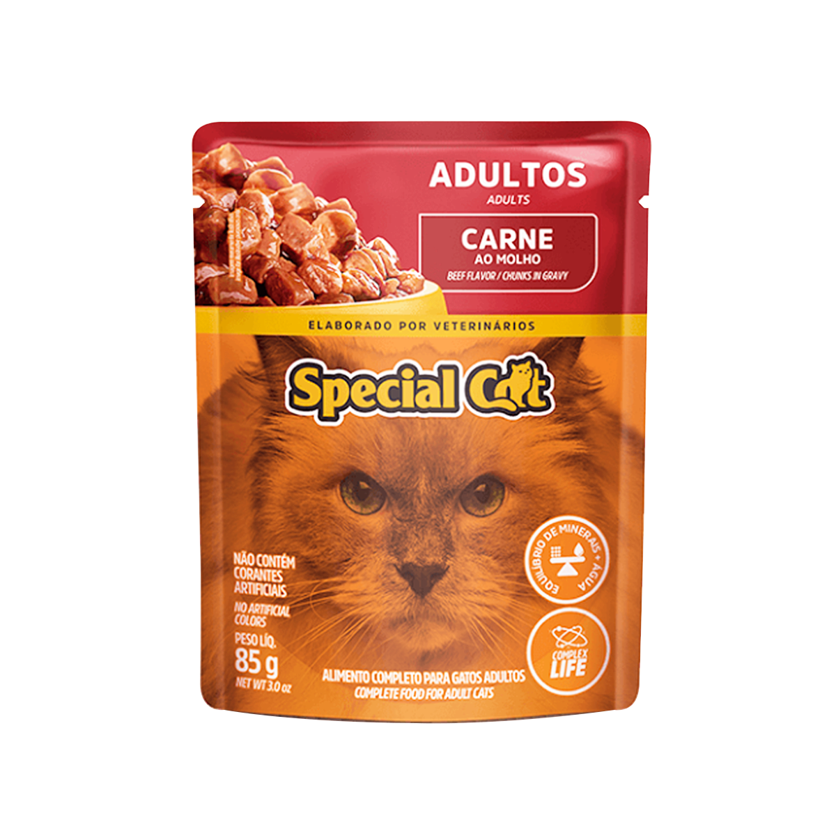 Alimento para Gatos Adultos Carne ao Molho Special Cat Sach&ecirc; 85g