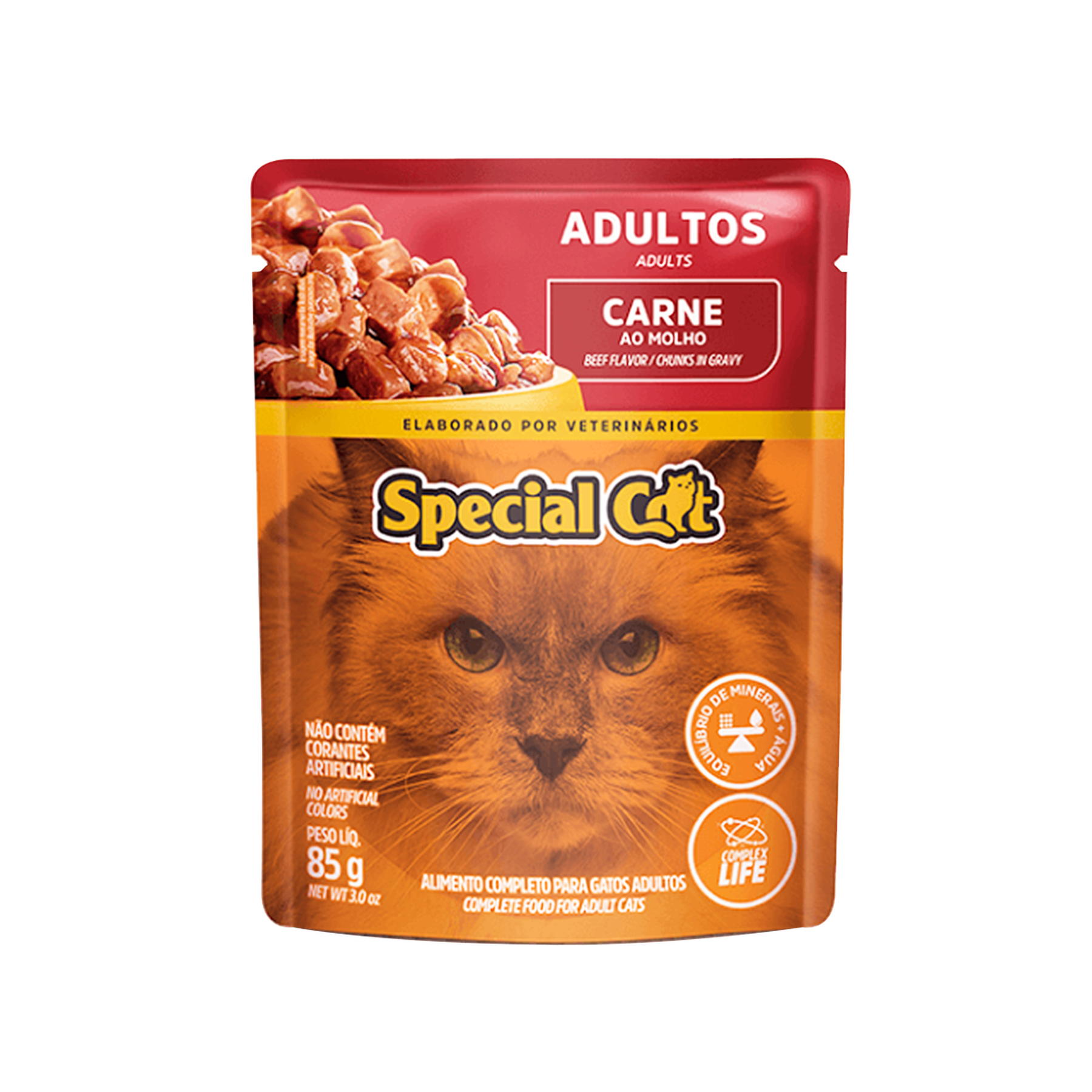 Alimento para Gatos Adultos Carne ao Molho Special Cat Sachê 85g