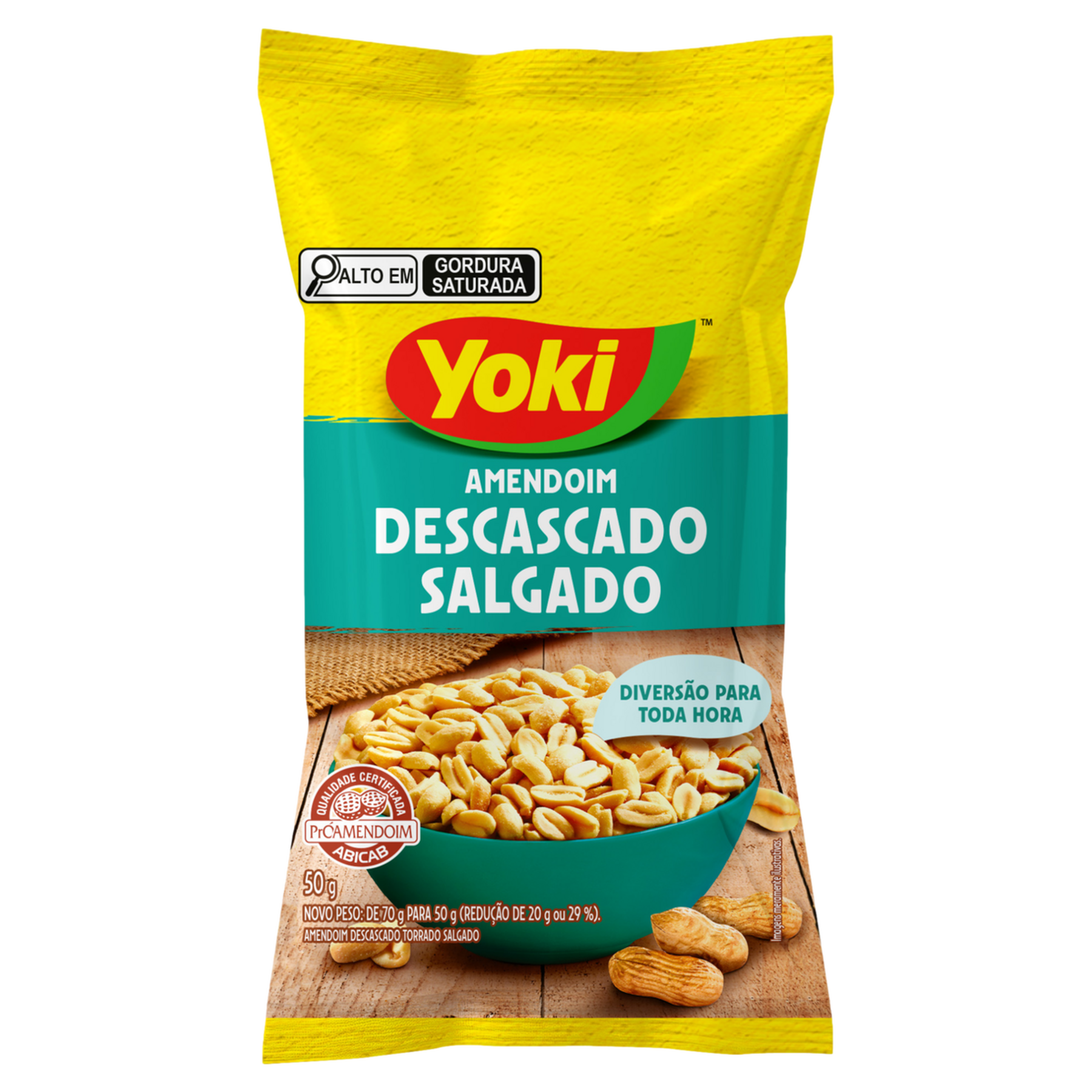 Amendoim Descascado Salgado Yoki Pacote 50g
