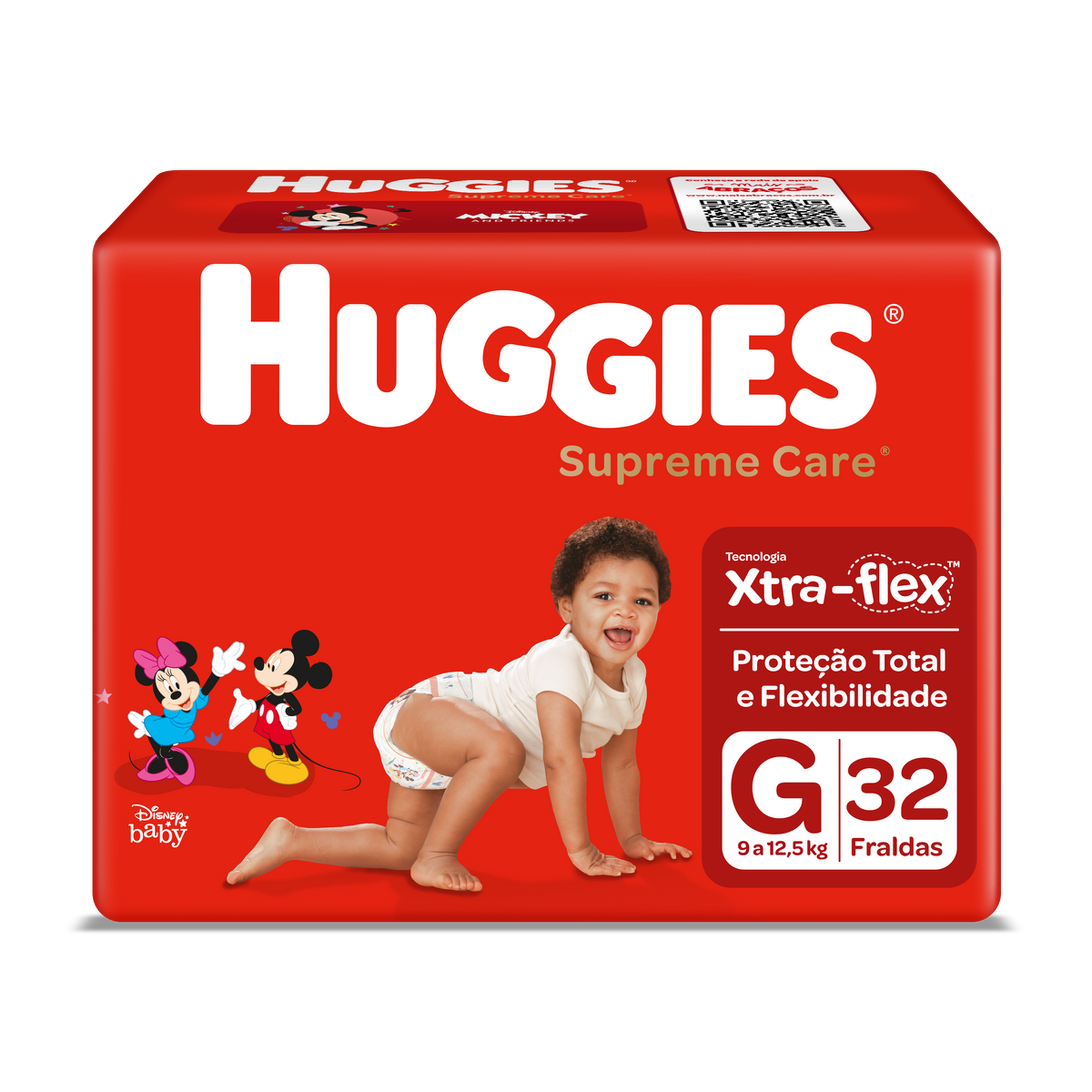 Fralda Descartável Infantil Huggies Supreme Care G Pacote 32 Unidades